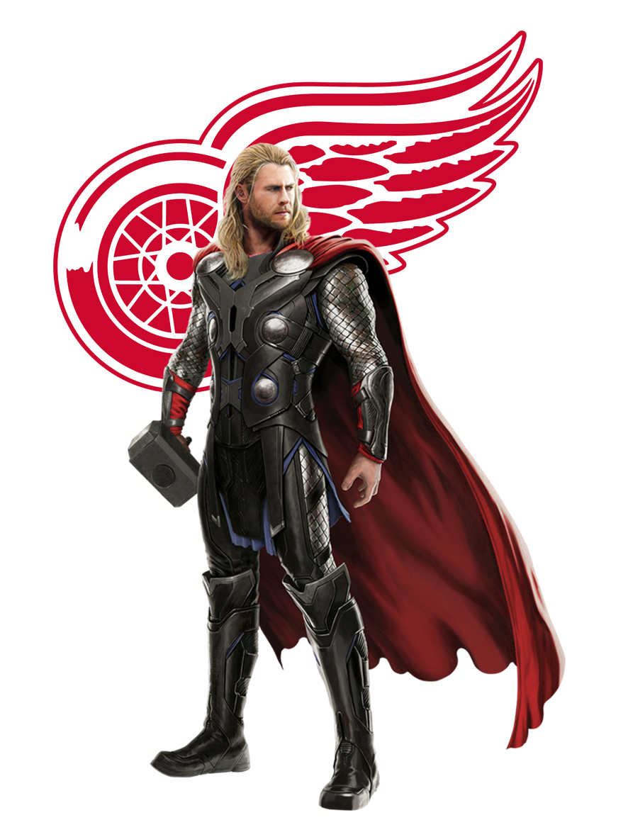 Detroit Red Wings Thor Logo vinyl decal